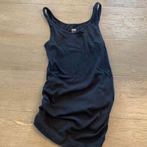 Ok Navy Maternity Fitted Ribbed Tank Top